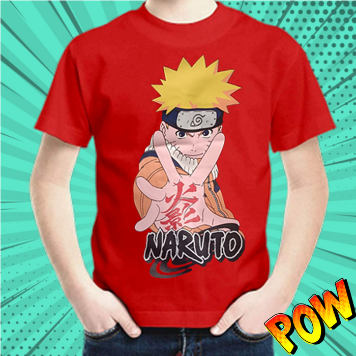 Naruto 1565 Bright Red Kids T Shirt - www.entertainmentstore.in