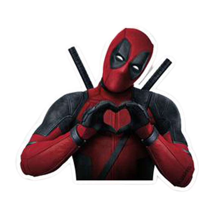 Deadpool Love Sticker - www.entertainmentstore.in
