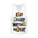 Garfield Eat Sleep Watch Tank Top - www.entertainmentstore.in