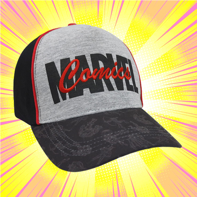 Marvel Comics 1276 Black Grey Cap - www.entertainmentstore.in