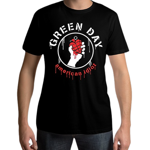 Green Day America Idiot Black Mens T Shirt - www.entertainmentstore.in