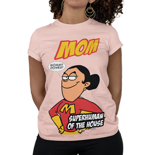 Mom Superhuman Silmon Pink T Shirt - www.entertainmentstore.in