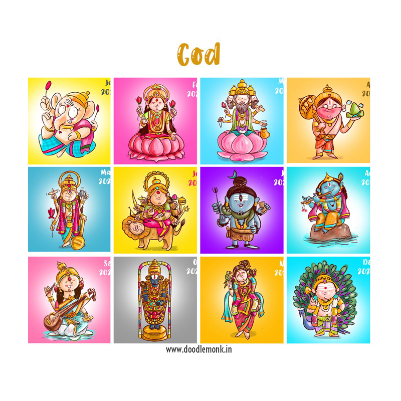 God Tabletop Calendar 2023 - www.entertainmentstore.in