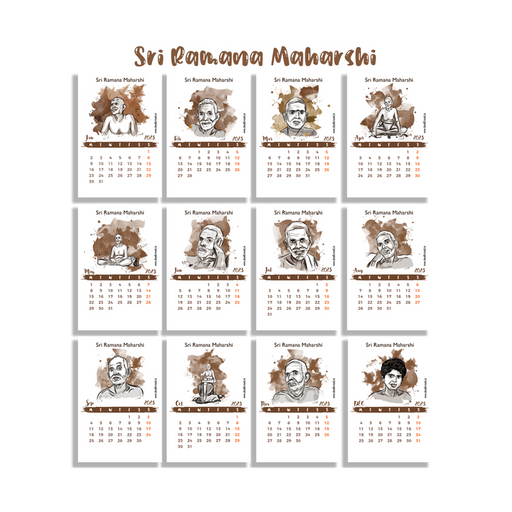 Sri Ramana Maharshi Tabletop Calendar 2023 - www.entertainmentstore.in