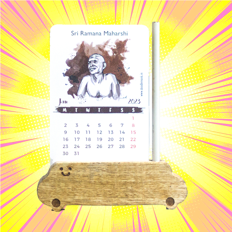 Sri Ramana Maharshi Tabletop Calendar 2023 - www.entertainmentstore.in