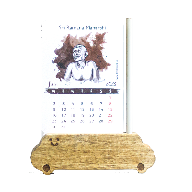 Sri Ramana Maharshi Tabletop Calendar 2023 - www.entertainmentstore.in