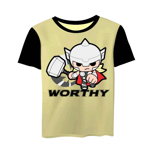 Thor Worthy Yellow Kids T Shirt - www.entertainmentstore.in