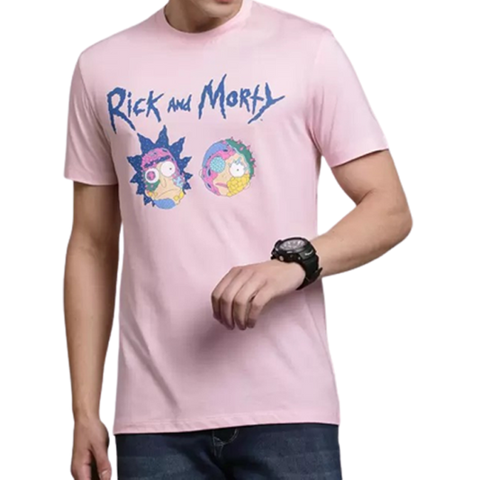 Rick And Morty 1289 Pale Lilac Mens T Shirt - www.entertainmentstore.in