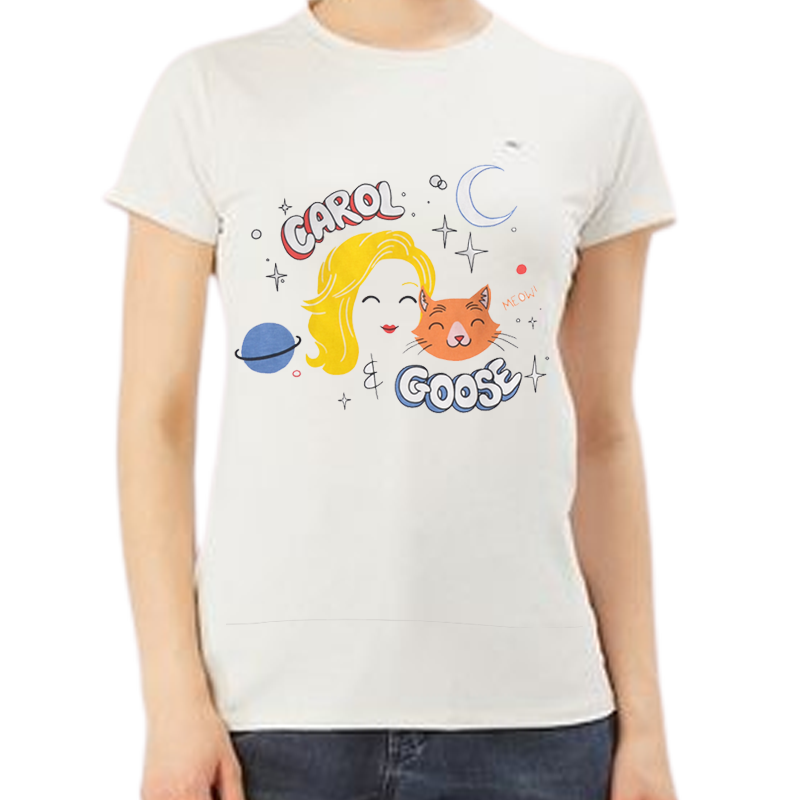 Carol & Goose Captain Marvel  Light Grey Womens Tops - www.entertainmentstore.in