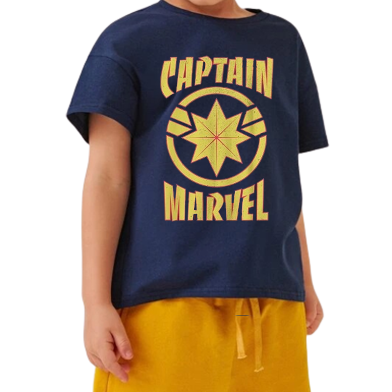 Captain Marvel Blue Kids T Shirt - www.entertainmentstore.in