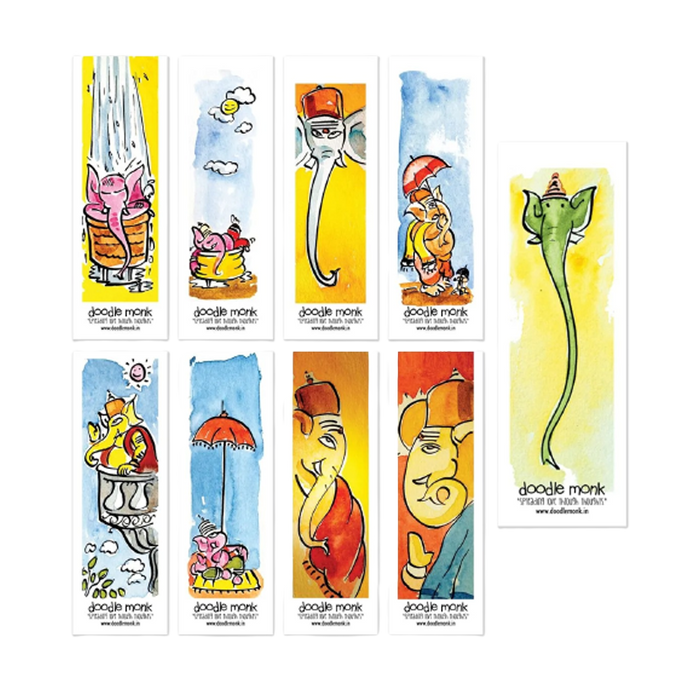 Happy Ganesha Bookmarks Set Of 9 - www.entertainmentstore.in