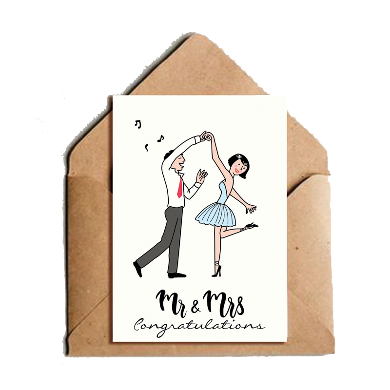 Mr & Mrs Congratulations Greeting Card - www.entertainmentstore.in