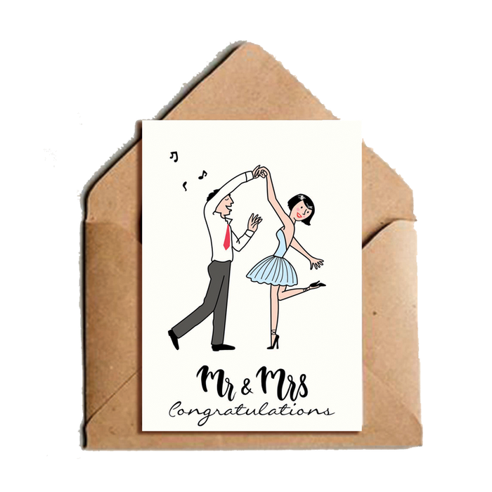 Mr & Mrs Congratulations Greeting Card - www.entertainmentstore.in