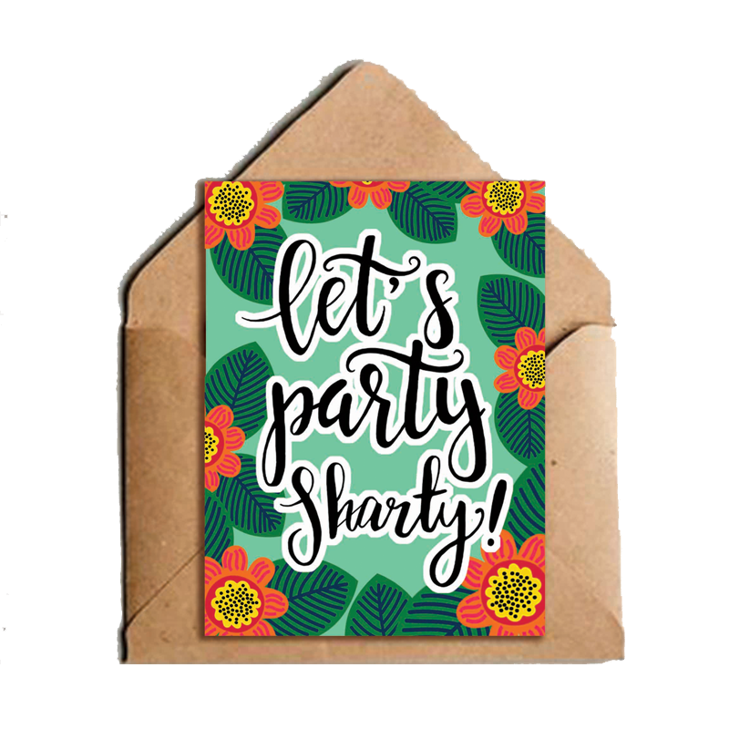 Lets Party Sharty Greeting Card - www.entertainmentstore.in