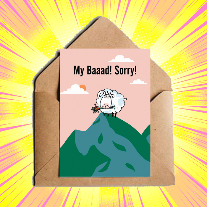 My Baaad Sorry Greeting Card - www.entertainmentstore.in