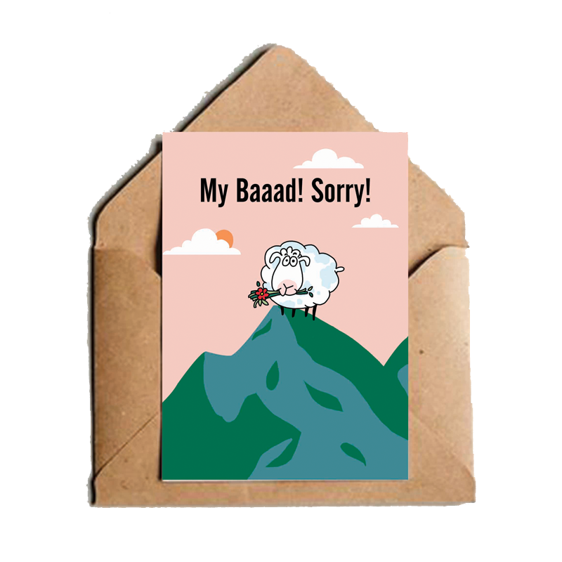 My Baaad Sorry Greeting Card - www.entertainmentstore.in