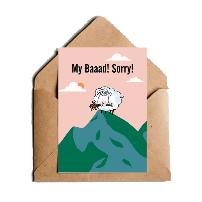 My Baaad Sorry Greeting Card - www.entertainmentstore.in