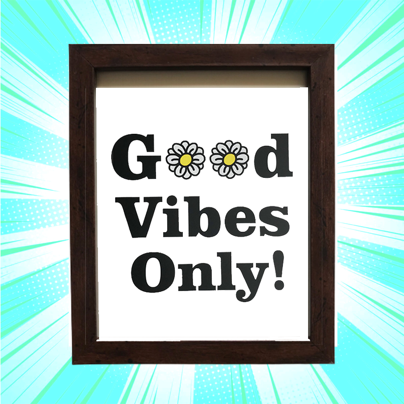 Good Vibes Only Box Frame - www.entertainmentstore.in