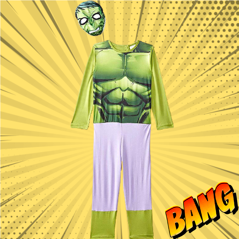 Hulk Avengers Basic With Mask Kids Jumpsuit - www.entertainmentstore.in