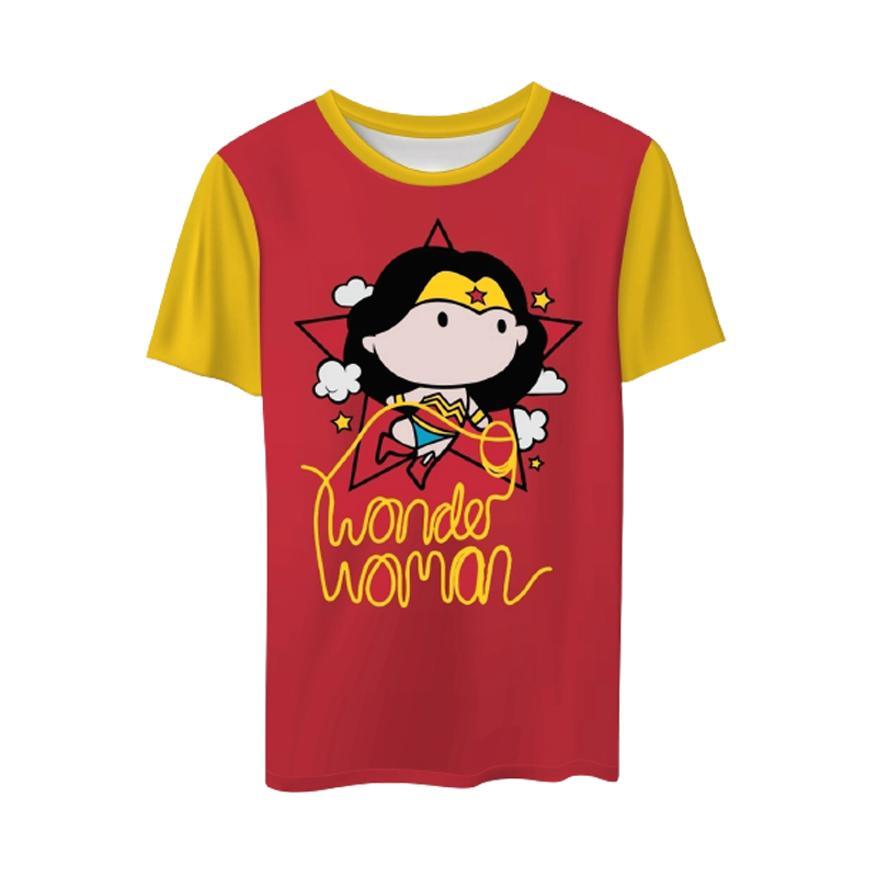 Wonder Woman Red Cotton Kids T Shirt - www.entertainmentstore.in