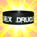 Sex Drugs Rock N Roll Rubber Wristband - www.entertainmentstore.in
