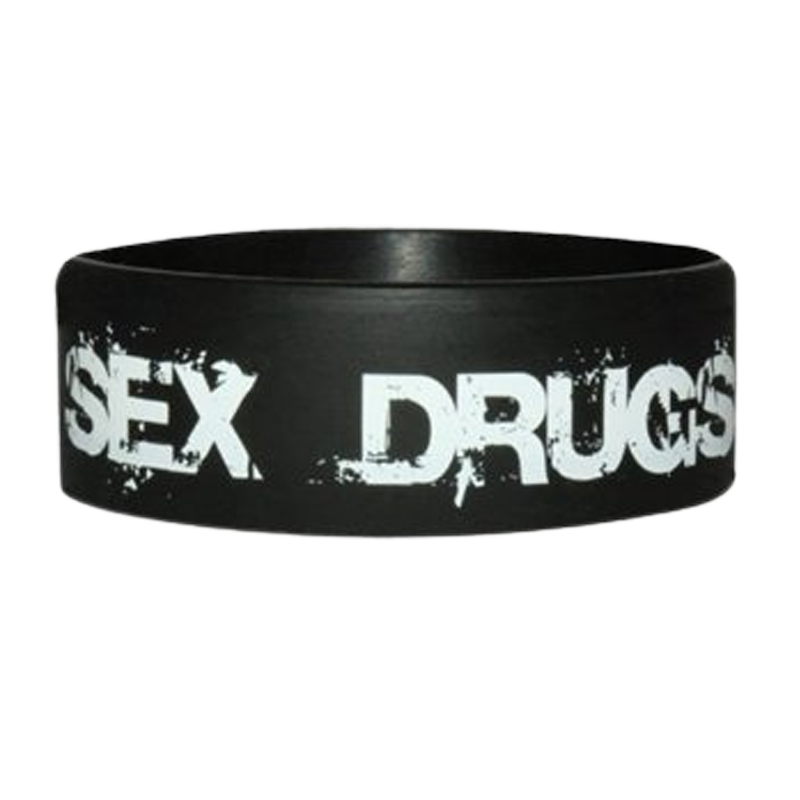 Sex Drugs Rock N Roll Rubber Wristband - www.entertainmentstore.in