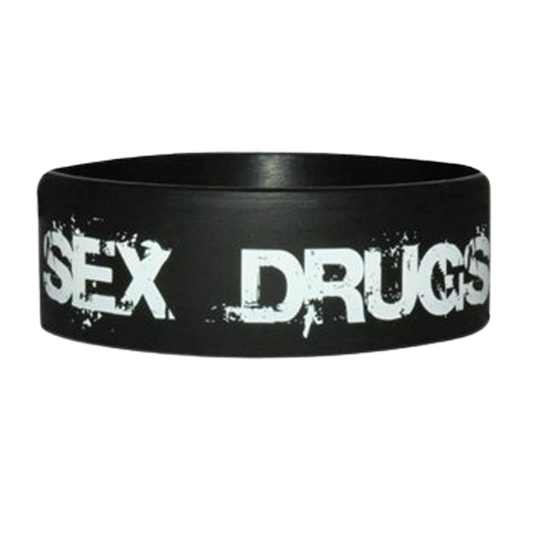 Sex Drugs Rock N Roll Rubber Wristband - www.entertainmentstore.in