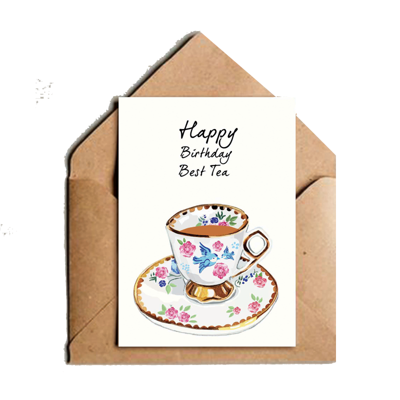 Happy Birthday Best Tea Greeting Card - www.entertainmentstore.in