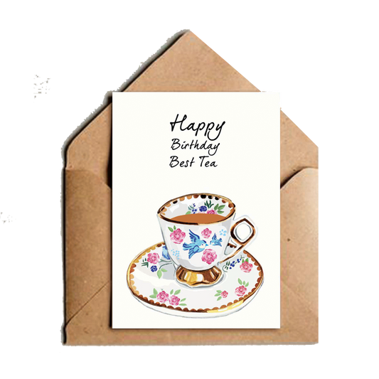 Happy Birthday Best Tea Greeting Card - www.entertainmentstore.in