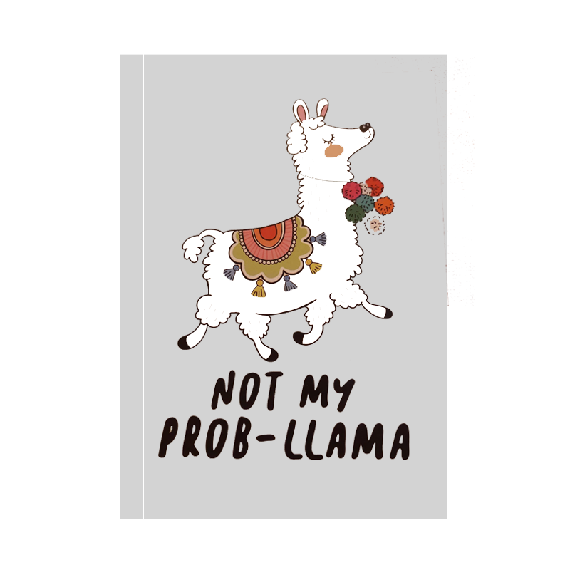 Llama Not My Probllama Notebook - www.entertainmentstore.in