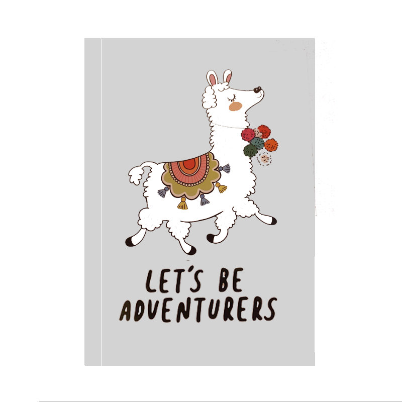 Llama Lets Be Adventurous Notebook - www.entertainmentstore.in