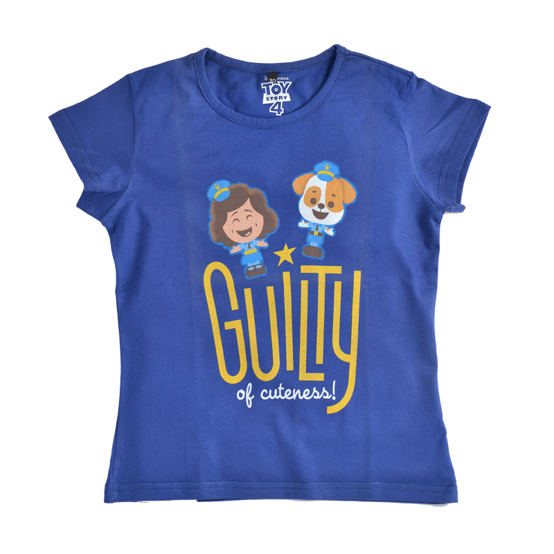 Toy Story Guilty Royal Blue Girls T Shirt - www.entertainmentstore.in