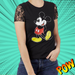 Mickey Mouse (19A) Black Womens Tops - www.entertainmentstore.in