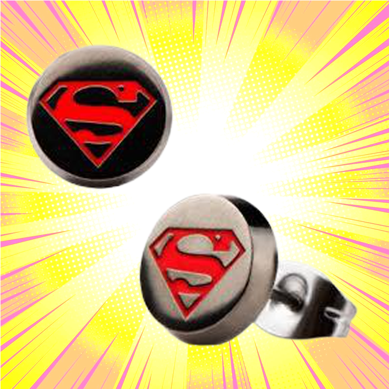 Superman Logo Studs - www.entertainmentstore.in