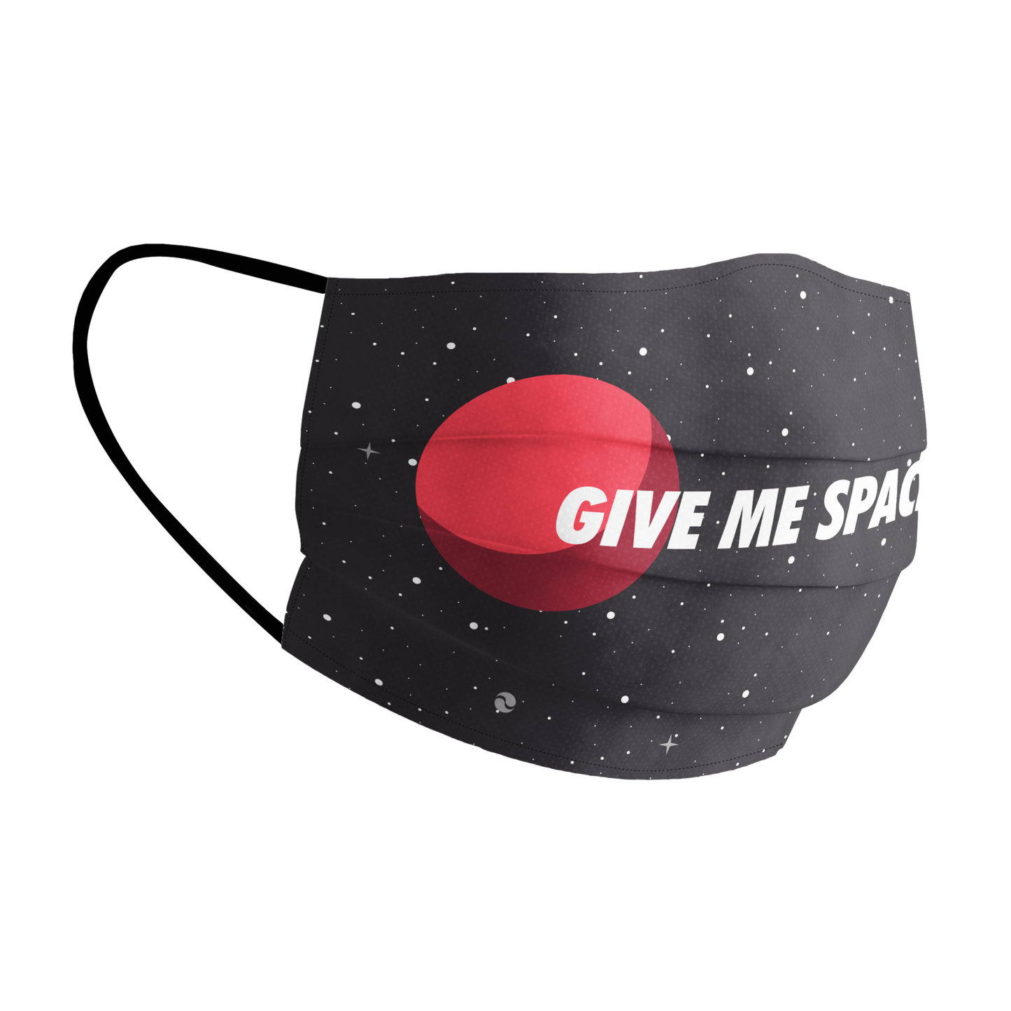 Give Me Space Black Cotton Face Mask - www.entertainmentstore.in