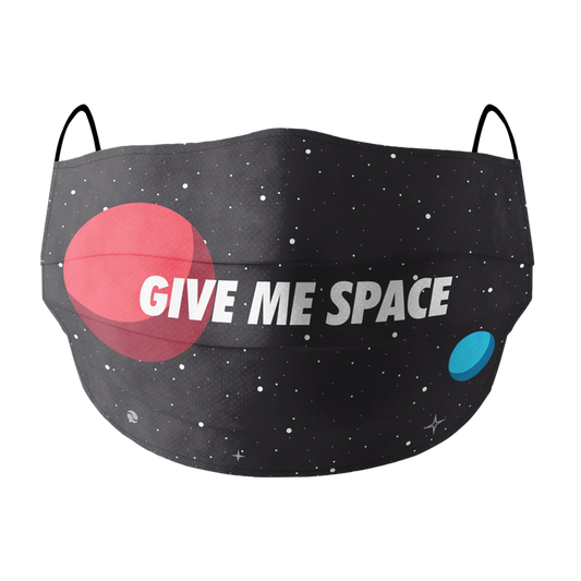 Give Me Space Black Cotton Face Mask - www.entertainmentstore.in