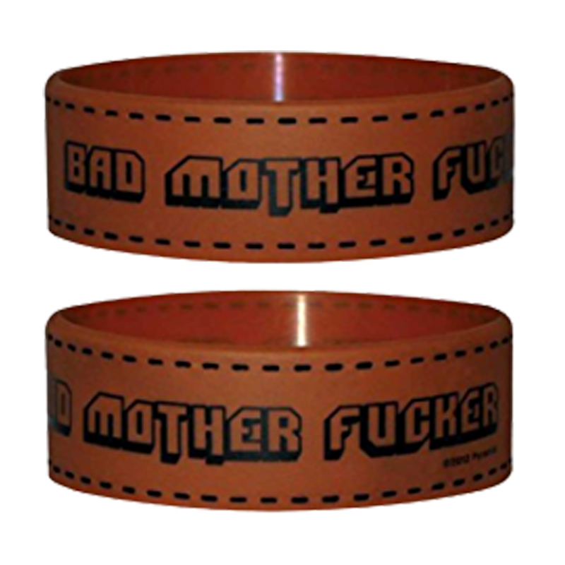 Bad Mother F****r Brown Rubber Wristband - www.entertainmentstore.in