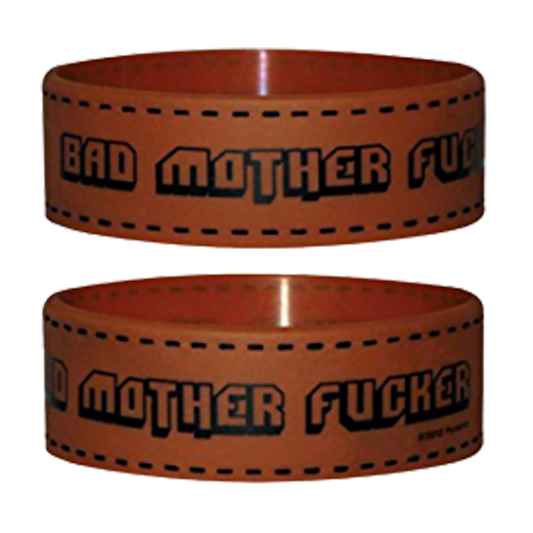 Bad Mother F****r Brown Rubber Wristband - www.entertainmentstore.in