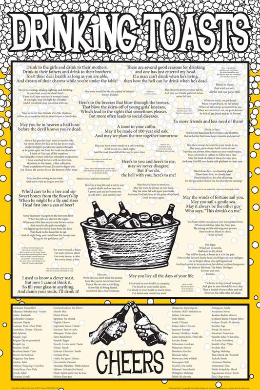 Drinking Toasts Cheers Poster - www.entertainmentstore.in
